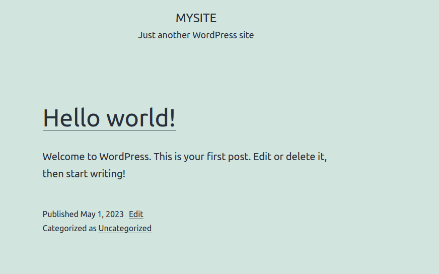 Wordpress Homepage